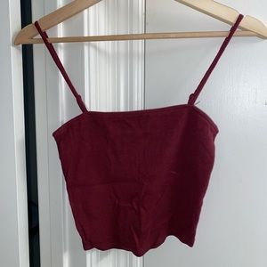 Burgandy Spaghetti Strapped Tank